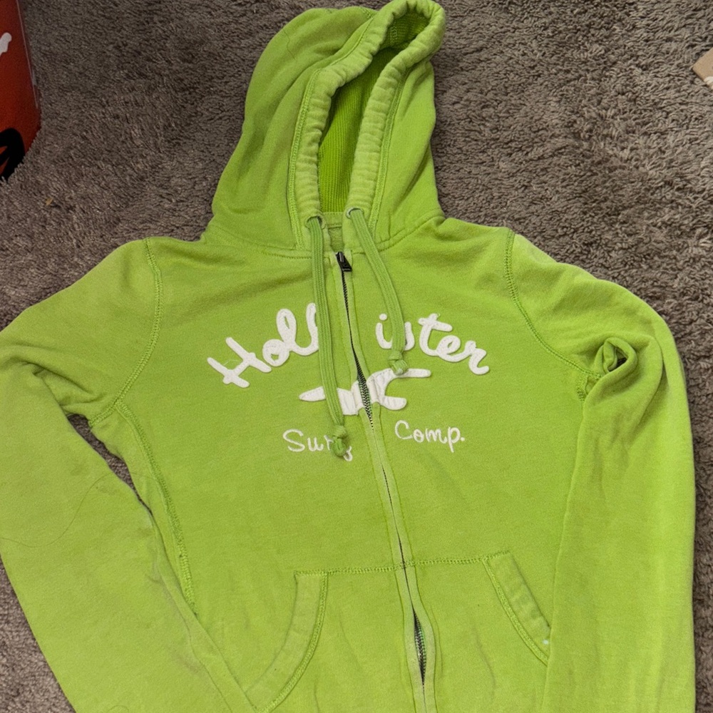 Hollister Bright Green Surf Hoodie